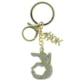 thumbnail image 1 of Bling Gold-Tone "OK" Hand-Sign With Rhinestones  #OK Emoji Keychain, 1 of 2