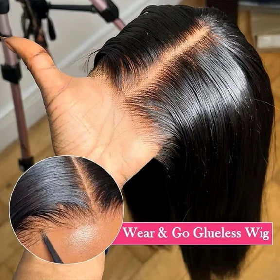Bling Hair 20 inch 6x4 Straight Glueless Human Hair Wig Pre Plucked Pre Cut 180 Density Wear And Go Transparent Lace Closure Wig Human Hair