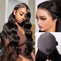 Bling Hair 16 inch 6x4 Straight Glueless Human Hair Wig Pre Plucked Pre ...