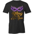 thumbnail image 1 of Bling In The New Year T-Shirt | Fun Holiday Black Tee Gift, 1 of 5