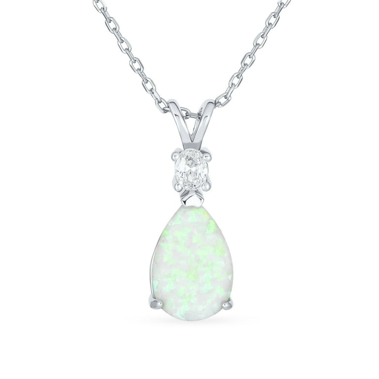Synthetic White Opal Necklace Gold-plated Sterling Silver Adjustable Length Synthetic White Opal Necklace Gold-plated Sterling Silver Adjustable Length