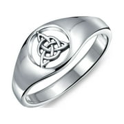 Bling Jewelry Celtic Trinity Knot Triquetra Ring Signet Ring .925 Sterling Silver