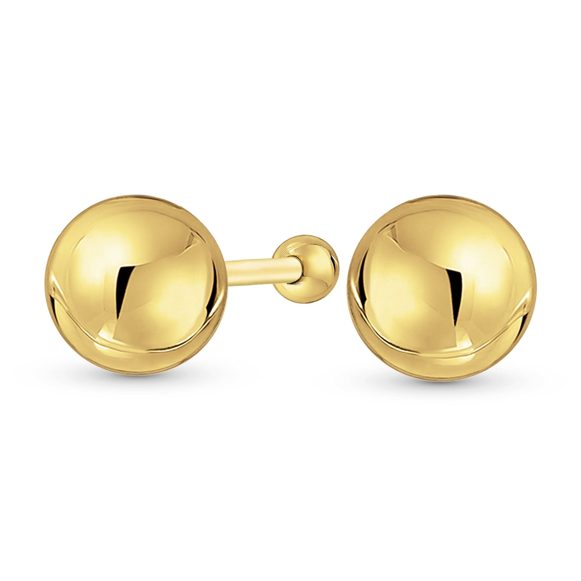 14k Gold 7mm Bead popular Ball Stud Earrings