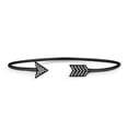 thumbnail image 1 of Bling Jewelry Cupids Arrow Tips Bangle Cuff Bracelet Black IP Plated Sterling Silver, 1 of 5