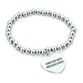 thumbnail image 1 of Bling Jewelry Womens Medical ID Bracelet with Heart Charm and Stretchable Stainless Steel Tag, 1 of 4