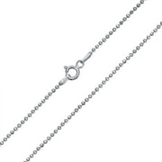 Bling Jewelry Womens Diamond Cut Ball Bead Chain Sparkle Necklace 150 Gauge Sterling Silver