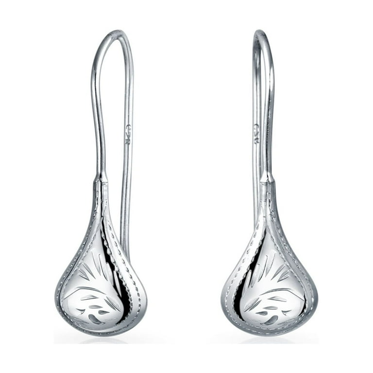 High Polish Sterling Silver Teardrop Raindrop Earrings High Polish Sterling Silver Teardrop Raindrop Earrings