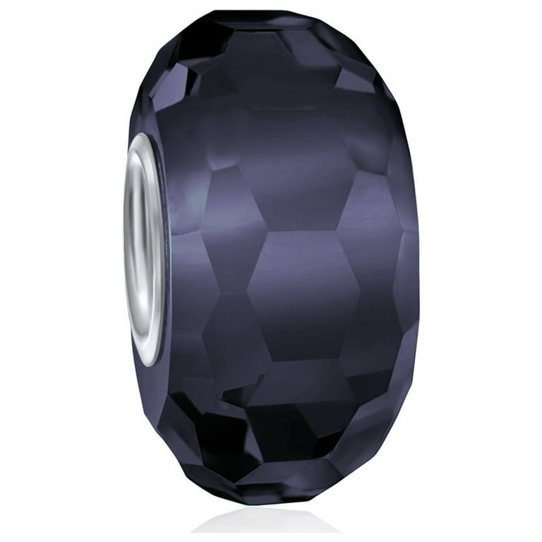 Sterling Silver Faceted Amethyst February Bead Charm Sterling Silver Faceted Amethyst February Bead Charm