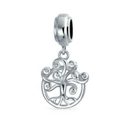 Bling Jewelry Family Dreamer Wishing Tree of Life Dangle Bead Charm Sterling Silver