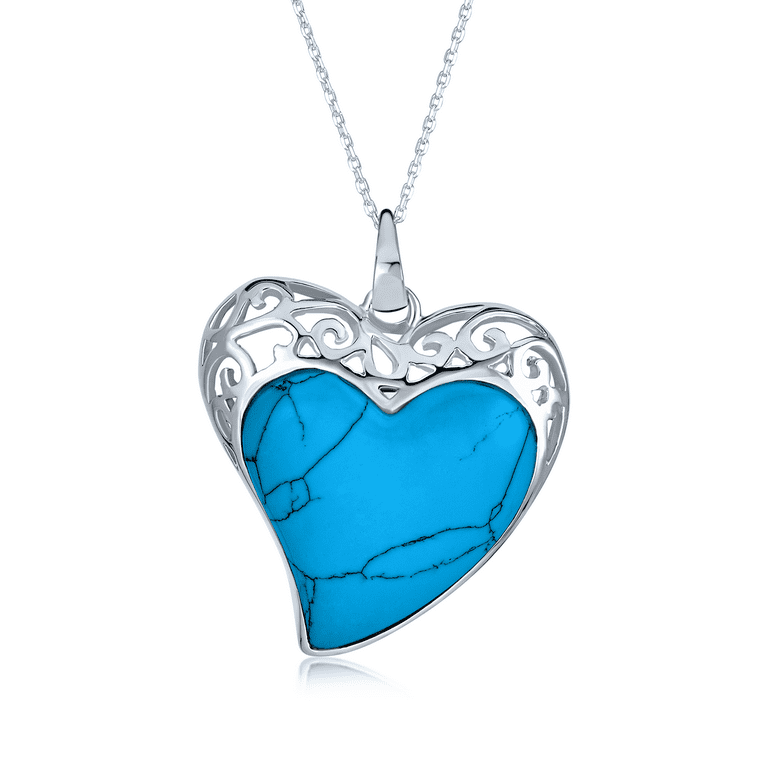 Heart Necklace Filigree Sterling Silver Pendant Teen, Includes Chain Heart Necklace Filigree Sterling Silver Pendant Teen, Includes Chain