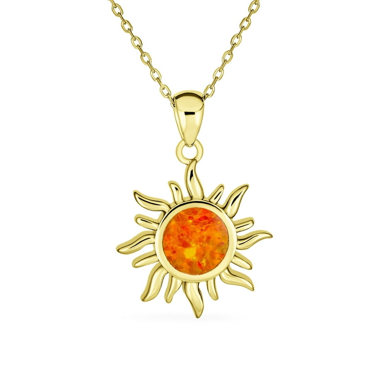Gold-plated Sterling Silver Sun Burst Necklace Gold-plated Sterling Silver Sun Burst Necklace