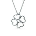 thumbnail image 1 of Bling Jewelry Womens Romantic Four Leaf Clover Pendant Necklace in Sterling Silver with Chain, 1 of 3