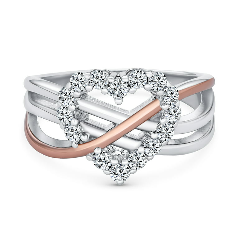 FINAL SALE - Shimmering Knot Ring, Rose gold plated
