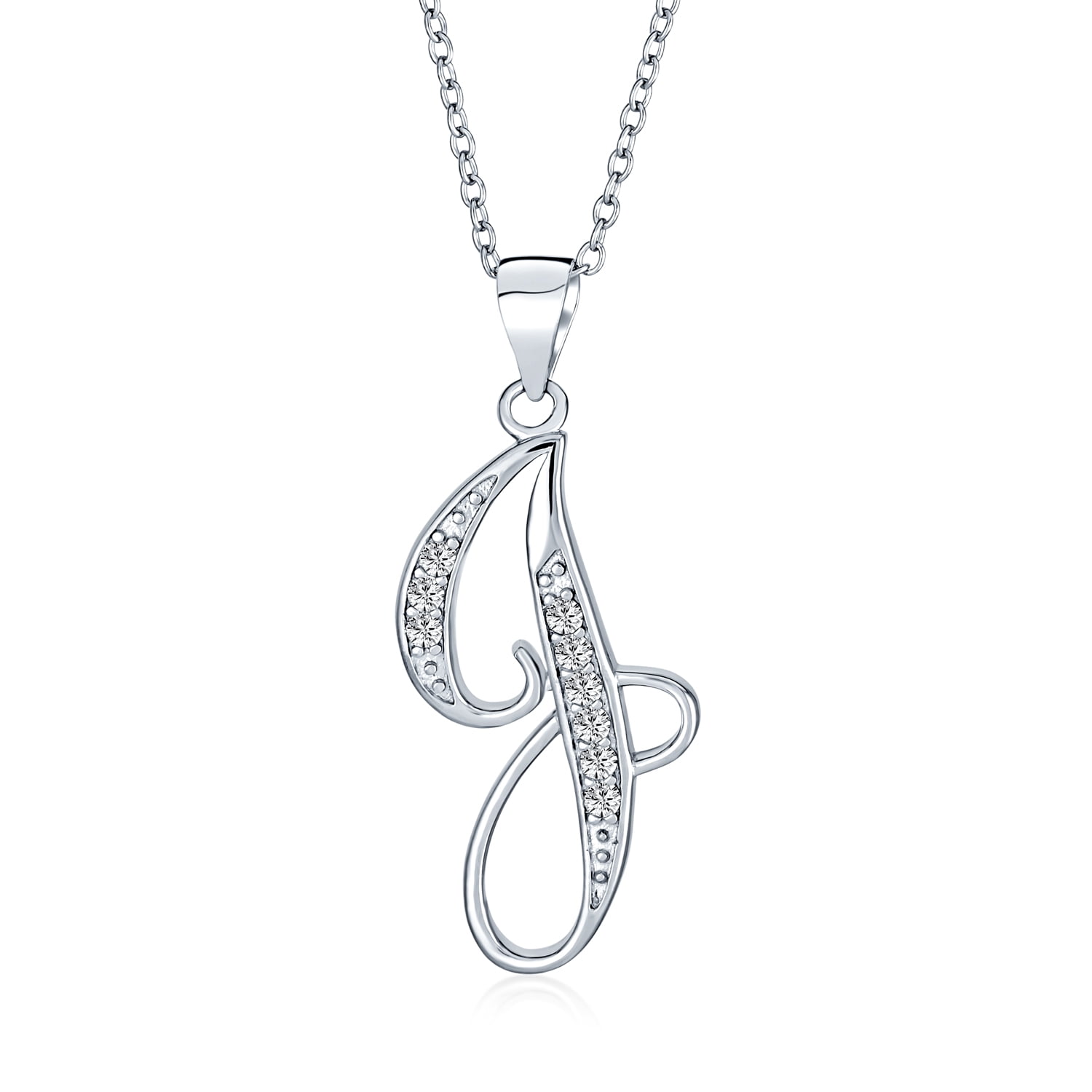 Absolute Sterling Silver Initial Necklace Letter J SI100 - Allure Online  Shop