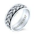 thumbnail image 1 of Bling Jewelry Mens Men's Wheat Rope Braid Cable Wedding Band Ring .925 Sterling Silver, 1 of 4