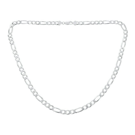 Bling Jewelry Mens 200 Gauge Solid Men's Sterling Silver Figaro Chain Necklace