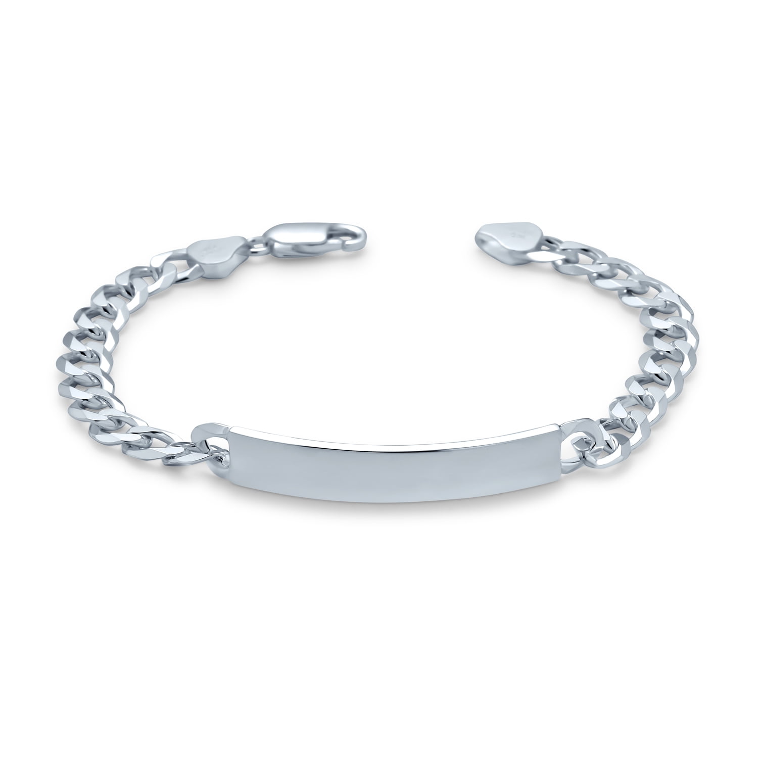 Bling Jewelry Mens ID Miami Cuban Curb Link Bracelet 6MM Sterling 