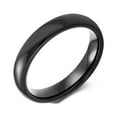 thumbnail image 1 of Bling Jewelry Mens Basic Simple Classic Dome Black Plated Titanium Wedding Band Ring Comfort Fit, 1 of 6