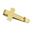 thumbnail image 1 of Bling Jewelry Mens Christian Fleur de Lis Cross Money Clip Credit Card Holder Silver Gold Tone, 1 of 5