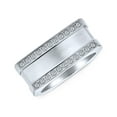 thumbnail image 1 of Bling Jewelry Mens Pave CZ Accent Rectangle Signet Statement Band Ring, 1 of 4