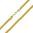 thumbnail image 1 of Bling Jewelry Mens Flat Square Wheat Link Foxtail Chain Necklace Gold Plated Steel 6MM 24 Inch, 1 of 6