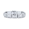 thumbnail image 1 of Bling Jewelry Mens Men's Iced Out Chain Link Bracelet with CZ Silver Plated, 1 of 5