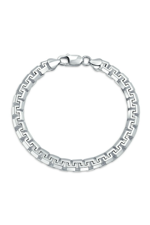 Mens Solid Heavy Franco Link Chain Bracelet Sterling Silver Made In Italy 8-9 Inch