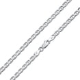 thumbnail image 1 of Bling Jewelry Mens Men's Solid Sterling Silver 7MM Mariner Chain Necklace Unisex 24 Inch Made Italy, 1 of 5