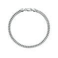 thumbnail image 1 of Bling Jewelry Mens Thick 5MM Solid Heavy Miami Cuban Curb Link Bracelet Sterling Silver 8.5 Inch, 1 of 5
