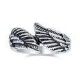 thumbnail image 1 of Bling Jewelry Mens Biker Jewelry Angel Wing Band Ring Oxidized Stainless Steel, 1 of 6