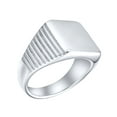 thumbnail image 1 of Bling Jewelry Mens Mens Stainless Steel Monogram Initial  Signet Ring BlackSilver Tone, 1 of 4