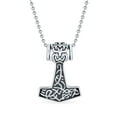 thumbnail image 1 of Bling Jewelry Mens Protection Amulet Celtic Knot Viking Necklace Thors Hammer Pendant for Men, 1 of 4