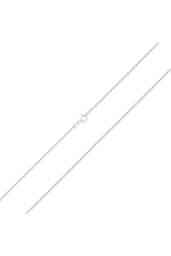 Mens Strong Shot Bead Ball Sterling Silver Necklace for Men Nickel-Free Made in Italy