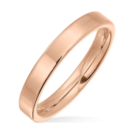 Bling Jewelry Mens Thin Cigar Flat Couples Wedding Band Titanium Rings Shine Polished 3MM