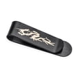 thumbnail image 1 of Bling Jewelry Mens Two Tone Dragon Men Money Clip Card Holder - Black IP Stainless Steel Gift, 1 of 4