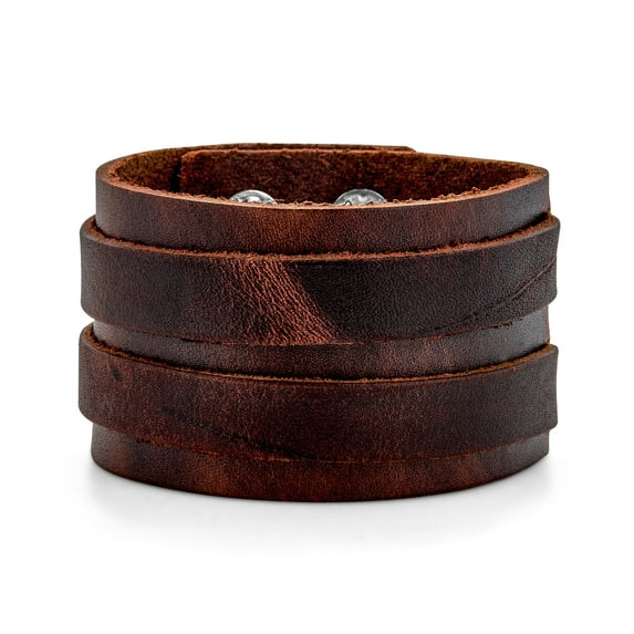 Bling Jewelry Mens Unisex Hip Hop Wrap Bracelet Retro Biker Leather Wristband