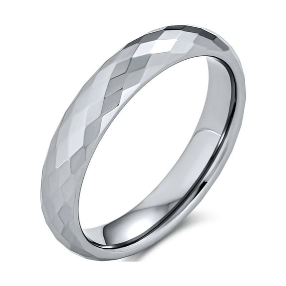 Bling Jewelry Mens Titanium Wedding Band Prism Cut Titanium Ring Comfort Fit