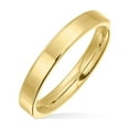 thumbnail image 1 of Bling Jewelry Mens Plain Thin Flat Band Rings Polished Gold Tone Plated Titanium Comfort Fit 3MM, 1 of 5