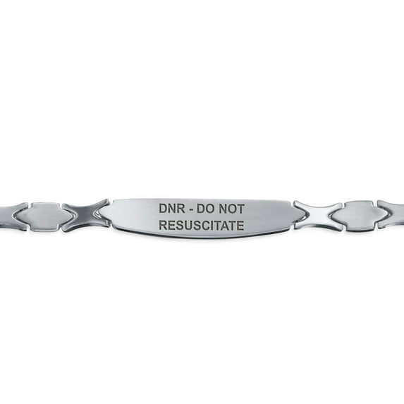Bling Jewelry Mens Western Leaf Link Chain Red ID Bracelet for Men Silver Stainless Steel 7.5 Inch