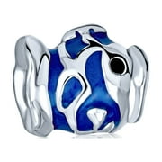 Bling Jewelry Nautical Sea Fish Ocean Aquatic Blue Charm Bead .925 Sterling Silver