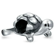 Bling Jewelry Nautical Tropical Tortoise Sea Turtle Bead Charm .925 Sterling Silver