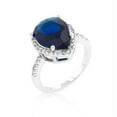 thumbnail image 1 of Bling Jewelry R-101869-S-07 Sapphire CZ Drop Ring - White Gold Rhodium Bonded - Size : 07, 1 of 1