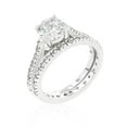 thumbnail image 1 of Bling Jewelry R4A-ZBL-2CT Round Cut CZ Silvertone Engagement Ring Set - Size 8, 1 of 1