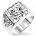 thumbnail image 1 of Bling Jewelry RING-SSRZ1052-14 Box CZ Ring - All Clear - Size: 14, 1 of 1