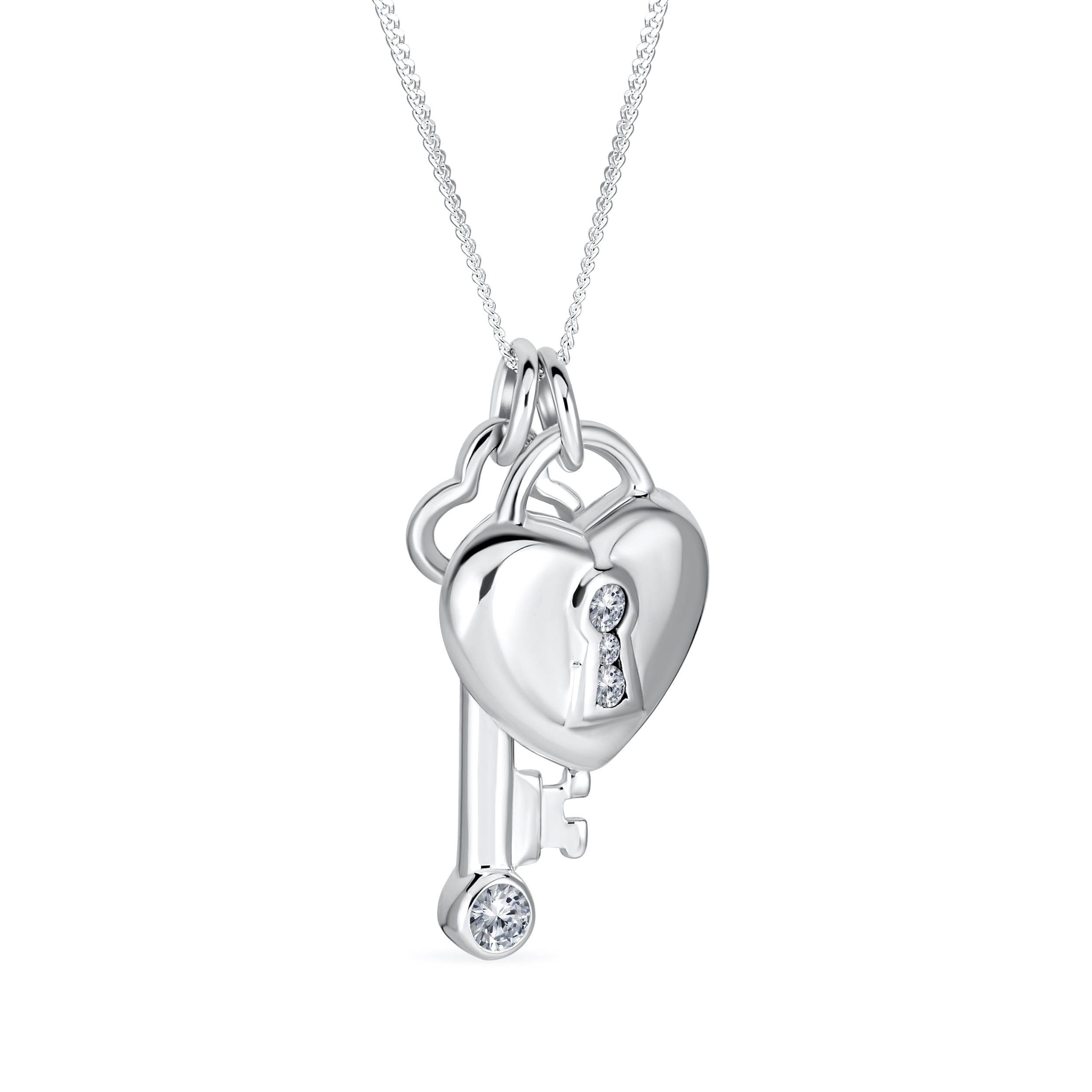 Heart Lock Key Necklace Pendant New Women's Light Luxury Niche Collarbone  Chain at Rs 165.75/piece | दिल के आकार का पेंडेंट in New Delhi | ID:  25724400473