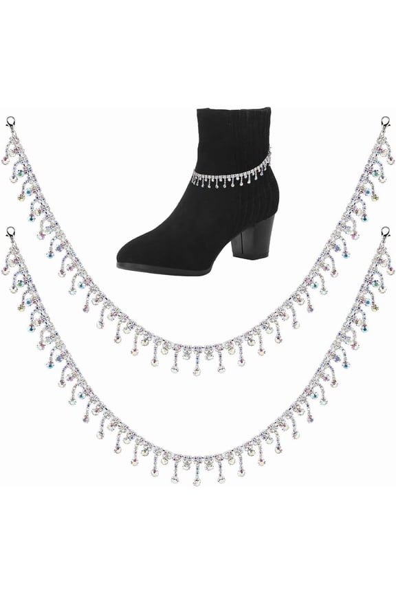 Bling Jewelry Shoe Charms Alloy Rhinestones Shoe Chains Tassel Bling Shoe Accessories Shoelace Chain