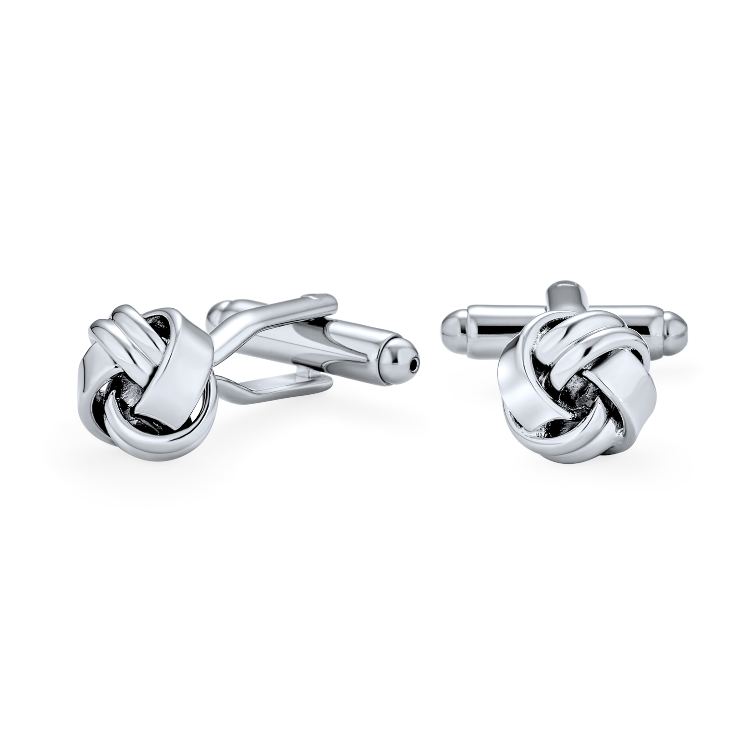 Bling Jewelry Signal Knot Woven Rope Braid Twist Shirt Cufflinks Stainless Steel - image 1 of 5