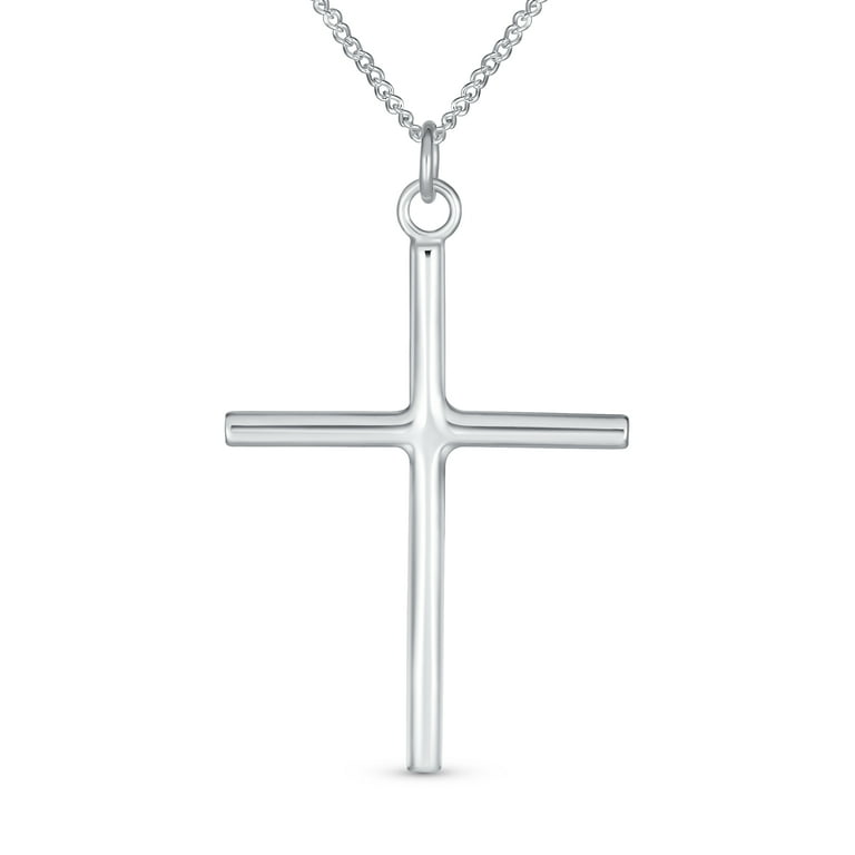 Cross Pendant Polished Sterling Silver, Pendant Only Cross Pendant Polished Sterling Silver, Pendant Only
