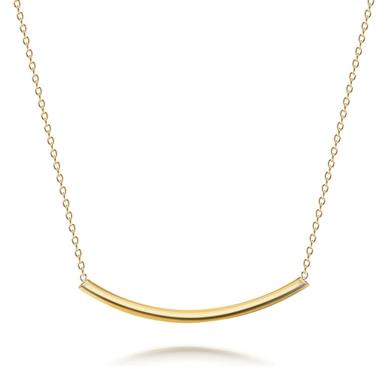 Vertical Bar Drop Necklace 14k Rose Gold-plate on Sterling Silver Vertical Bar Drop Necklace 14k Rose Gold-plate on Sterling Silver