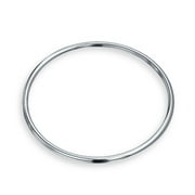 Bling Jewelry Simple Stackable 3MM Dome Round Edge .925 Sterling Silver Bangle Bracelet